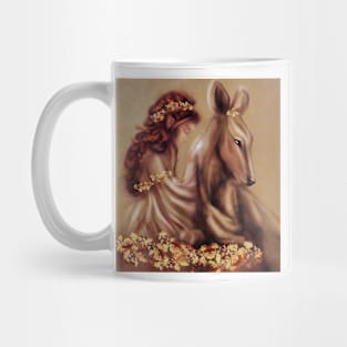 Friendship: Fairy and Deer Fantasy Wall Art Mug